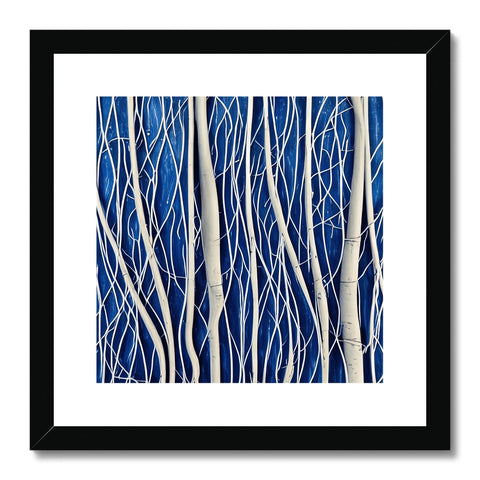 a framed art print with wires and electrical cords