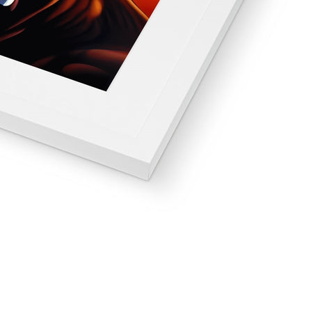 A picture of art print on a white tablet in a white book.
