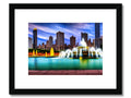 a large wall mounted photo photo of Chicago skyline holding a watermelon, skyline and skyline