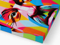 Platted paper with a colorful bird on it in a tissue box.