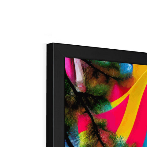 Large flat screen television screen with colorful background on it.