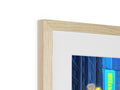 A wooden picture frame with a picture of wooden frames around it.