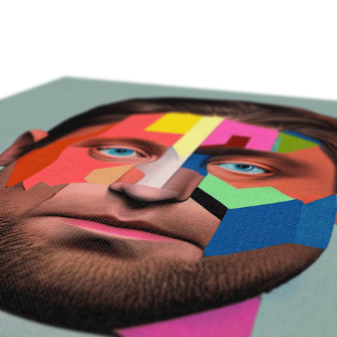 A colorful view of a face in three dimensions on a computer screen.