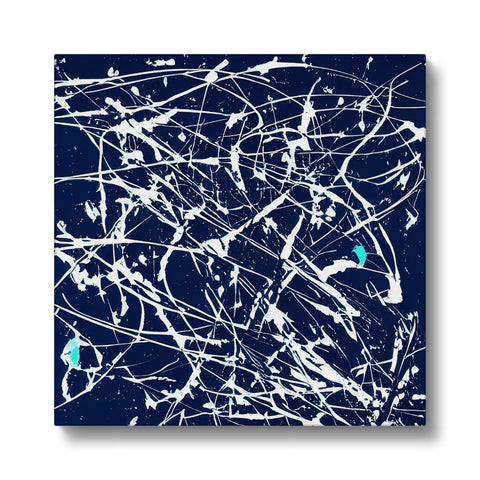 An abstract ceramic tile print of the colors blue.