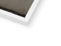 A picture of a picture frame sitting on top of a white tiled wall