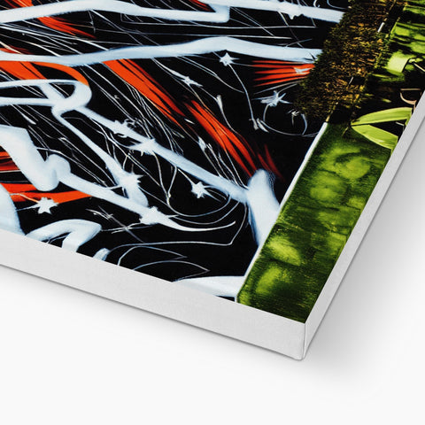 A softcover art print of a photo of graffiti on paper.