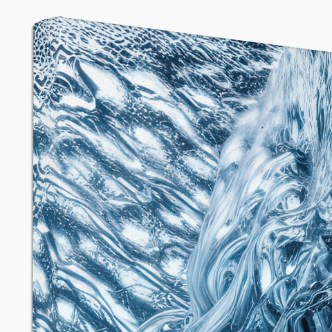 The back splash on a refrigerator is filled with water.