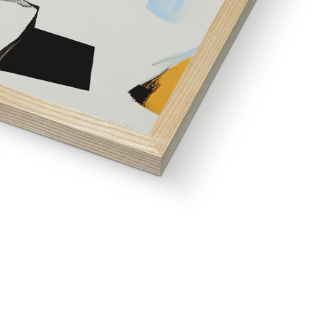 A photo of a book on a white background on a wooden frame.