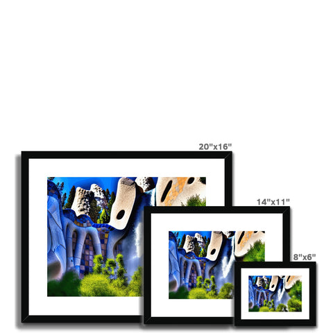 A picture frame with a series of photographs in it with multiple angles of different types of