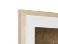 Photos of a mirror in a white box on a table topped in a wood frame.