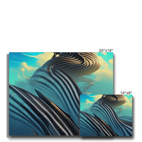 A computer screen on several types of cards on an image of large ocean.