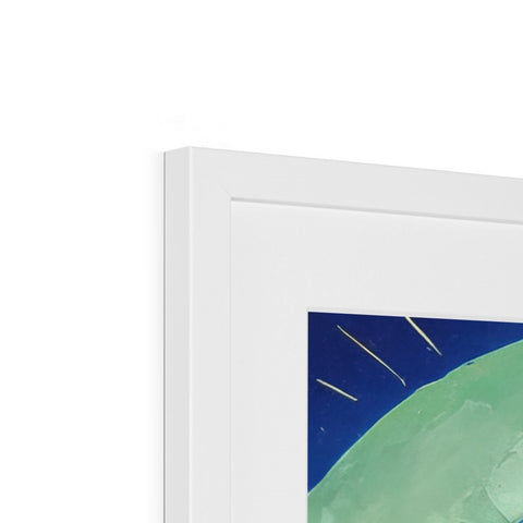 A picture frame on top of a white background with a picture of an  imac