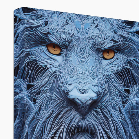 A notebook that contains a portrait of a lion on the cover.