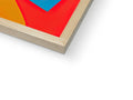 An image of an abstract painting is displayed on top of a book on the book.