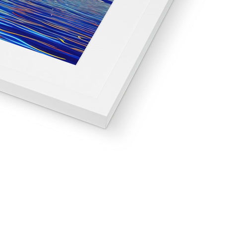 A picture of an imac on a piece of framed artwork