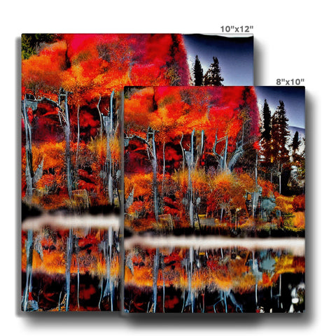 a blanket covered in art printed with flames, leaves and foliage