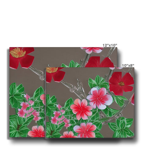 A small wooden wooden panel with colorful tile decorated with flowers.