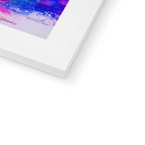 a picture of a purple rainbow art print on a picture frame