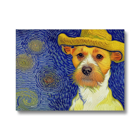 an  art print image of a dog in the sun