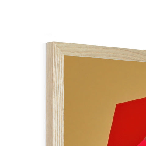 A couple of wooden wooden panels on a red background next to a piece of paper.