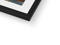 A picture frame on a flat surface with a close up of the background on it.