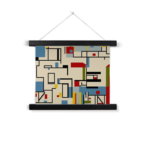 an abstract design hanging from the wall with a pattern picture