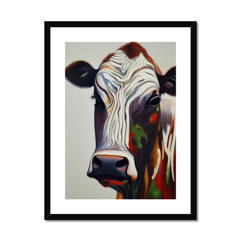 Bud has no hooves. This is an art print of a cow with a