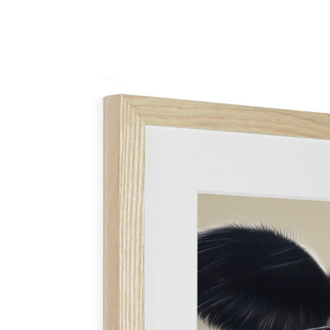 A frame with a picture of a woman with her hair.