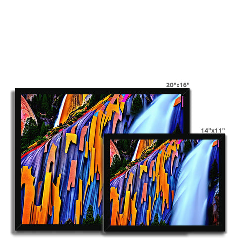 Two small television screens with colorful backgrounds on a wall.