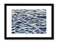 Art print of waves below a beautiful ocean shore sitting on a beach.