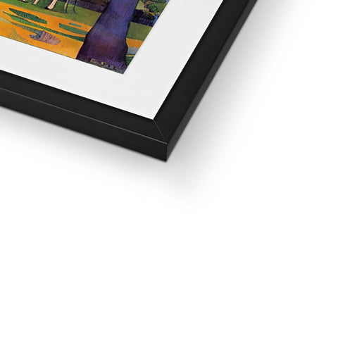 a picture of art print sitting on a small wooden frame standing in front of light.