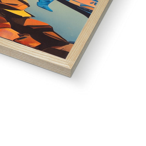 This book is printed with wood panels of art and is framed.