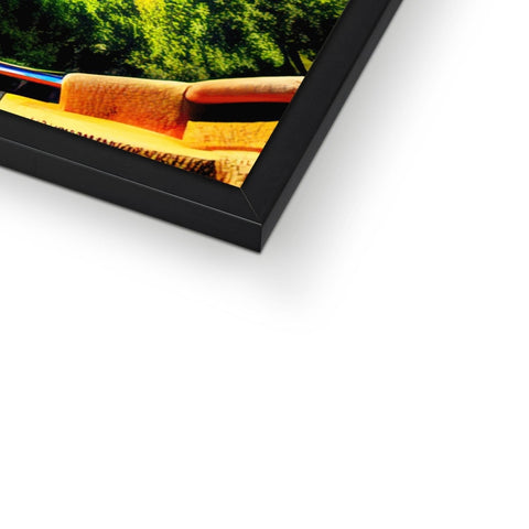 A picture frame that is on top of a picture of a wood frame. �