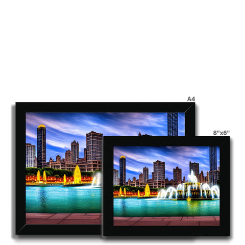 A picture frame that has two display screens on it with both the pictures in black.