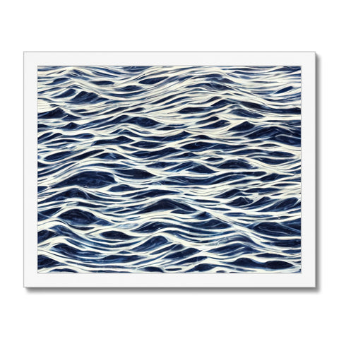 Art print view of waters in the ocean with waves surf.