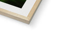 A close up picture of a picture frame with a wood frame in it.