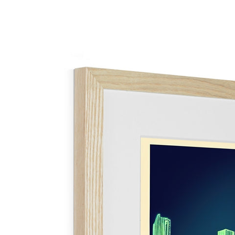 a picture of a green wooden frame with some wood sitting in it