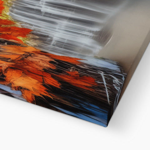 A softcover softcover newspaper, top photo of an abstract painting wrapped in foil with