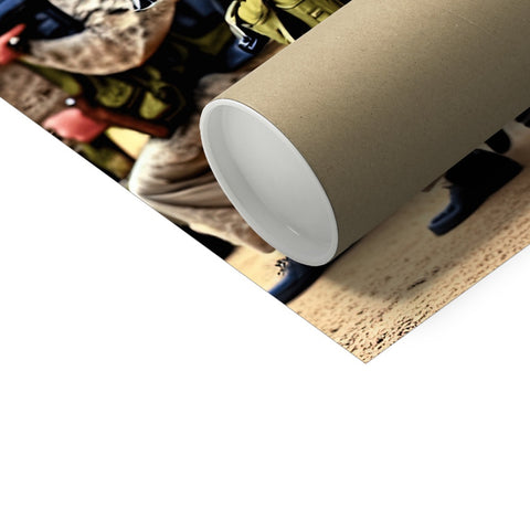 A tarp on a white paper roll standing next to a white pillow.
