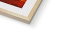 A picture frame with an orange and yellow and red background.