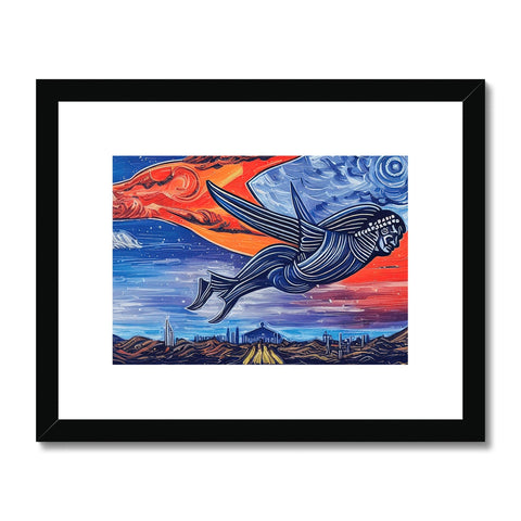 Art print by George Thomas with a whale on a beach with large marine animal.