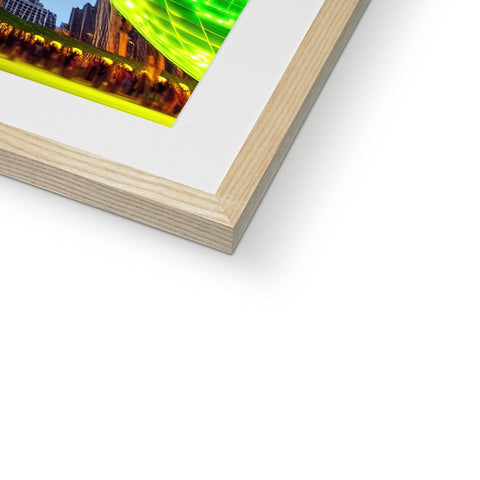 A picture of an art print on a wooden frame