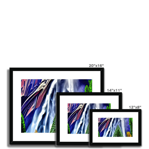 An arrangement of pictures on a white framed computer screen with three different colors.