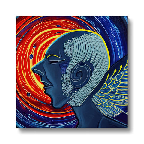 A picture of an art print depicting an image of an artwork of a sphinx