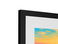 A picture frame resting on top of top of a picture that has a single yellow frame