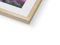 An artwork print with a close up of a flower inside of a frame sitting on a