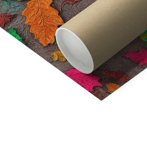 A large roll of wrapping paper has tissue paper in it.