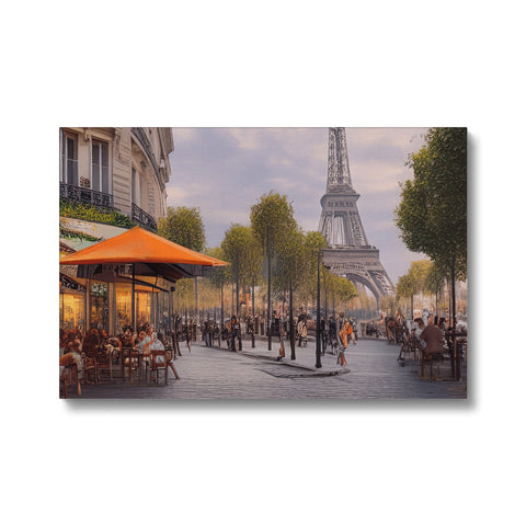 A place mat printed with a photo of Paris and a leaf of France