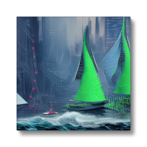 some sailboats on river with sailors on boats, nautical scenery and trees in the