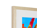 A wooden picture frame with a picture frame sitting on a table with a close up of